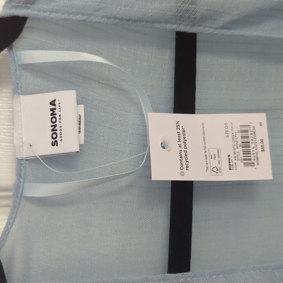 NMT Sonoma Open Weave Ruana Light Blue - Women's One Size Sheer Kimono Cardigan - Picture 2 of 13